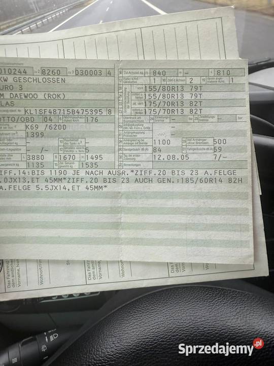 Chevrolet Kalos 14 benzyna 1399cm3 Prądocin