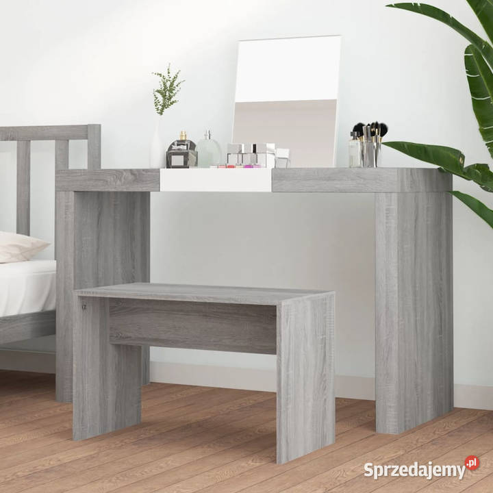 Stołek do toaletki szary dąb sonoma 70x35x45 Warszawa