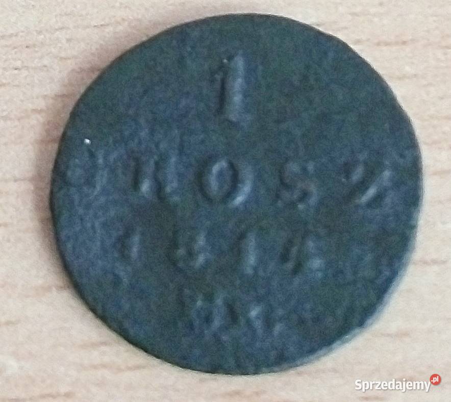 KSIĘSTWO WARSZAWSKIE 1 GROSZ 1814 r IB MIEDZ mazowieckie
