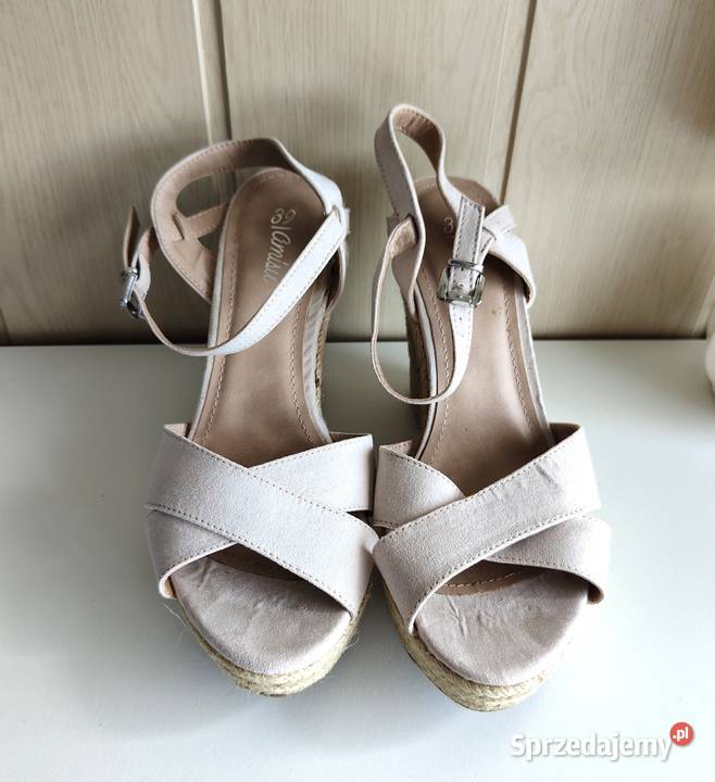 Wysokie buty sandały Amisu Yorker 39 różowe Szczecin