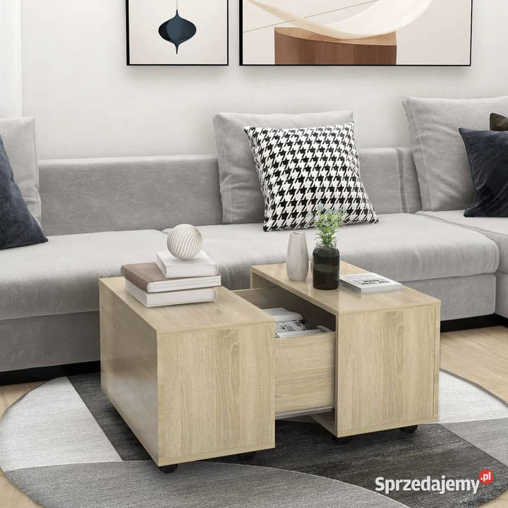 Stolik kawowy dąb sonoma 60x60x38 materiał mazowieckie Warszawa