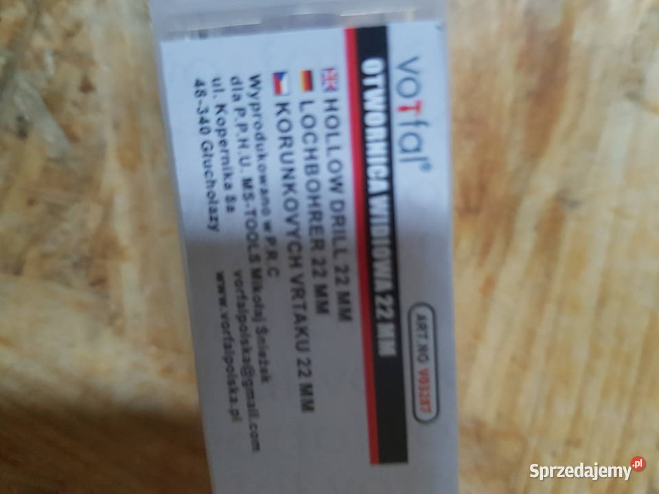 Otwornica do Metalu z węglikiem spiekanym 22 mm