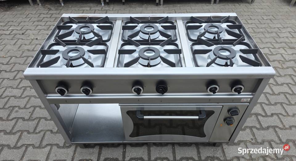 Kuchnia Gazowa 6 Pal Piekarnik Elekt EGAZ M1350 Nowe Skalmierzyce