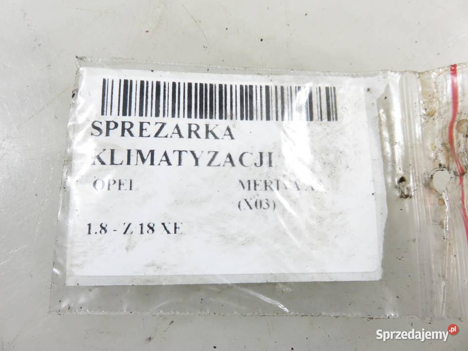 KOMPRESOR KLIMATYZACJI OPEL MERIVA A 18 9165714 Kompresory klimatyzacji