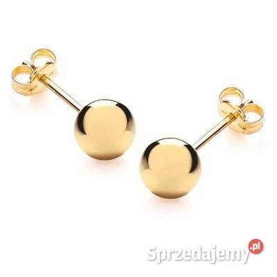 Kolczyki Złote pr333 Kulki 8 mm sztyft Z198 Poznań