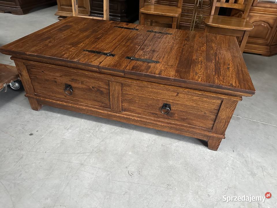 Drewniany komplet witryna komoda ławaskrzynia wielkopolskie Sławoszewek