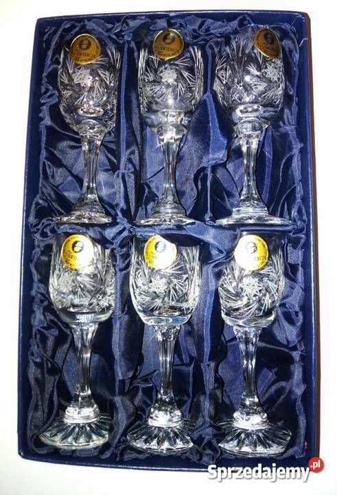 Kieliszki do wódki kryształ grawer Zawiercie 6 Warszawa sprzedam