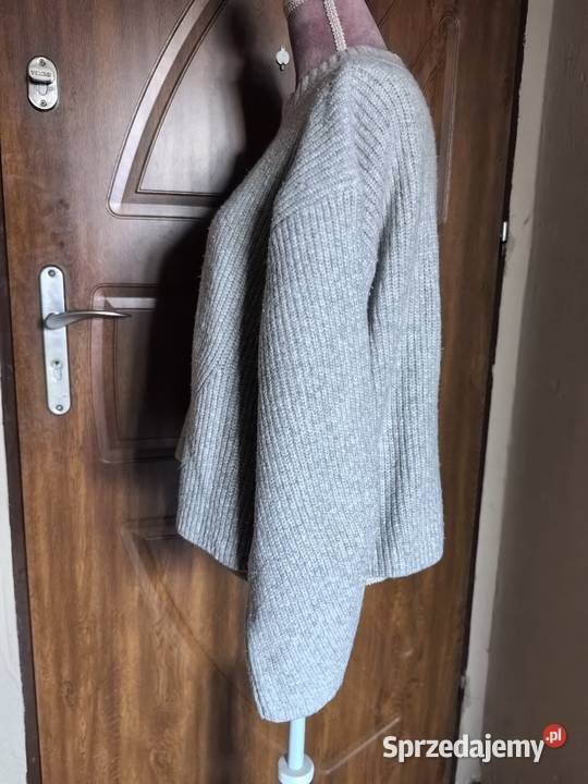 Sweter damski rozmiar M gruby szary HM H&M Wrocław