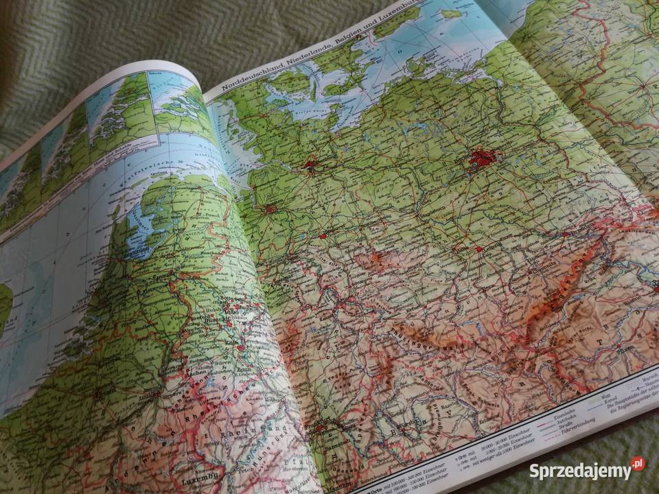 Stary Niemiecki Atlas Świata DIERCKE WELTATLAS Antykwariat Szczecin