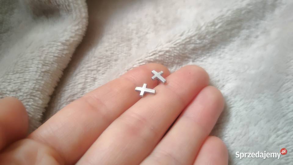 Kolczyki stal nierdzewna krzyże krzyżyki z