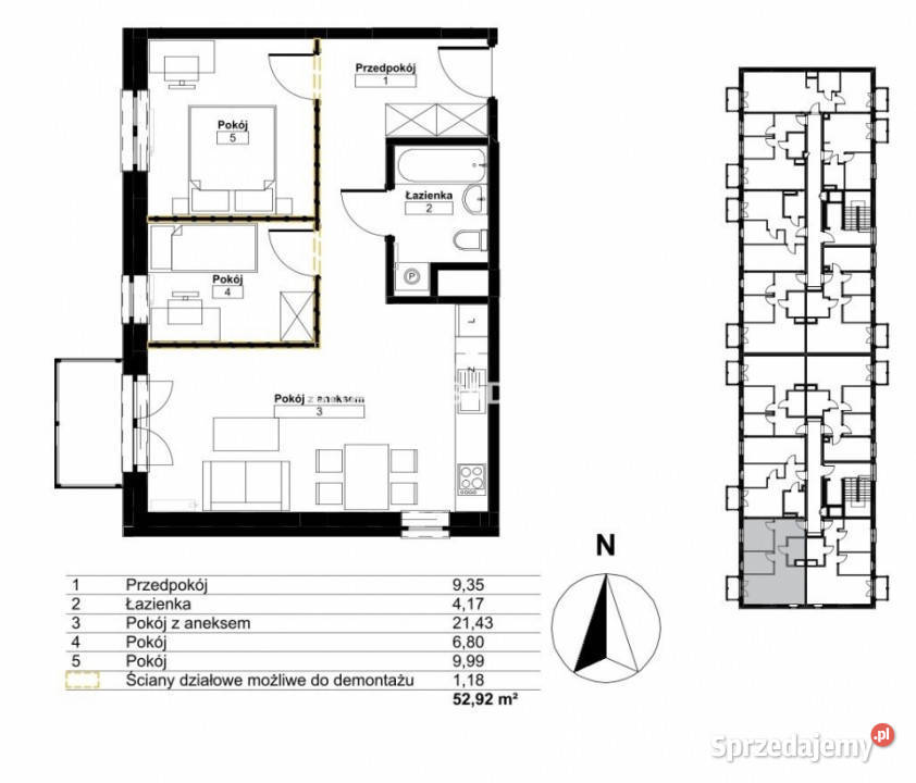 sprzedaży mieszkania Kraków 5292m2 3 pokoje
