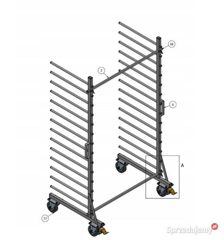 Wózek lakierniczy WL1000S114P Standard Trzebień