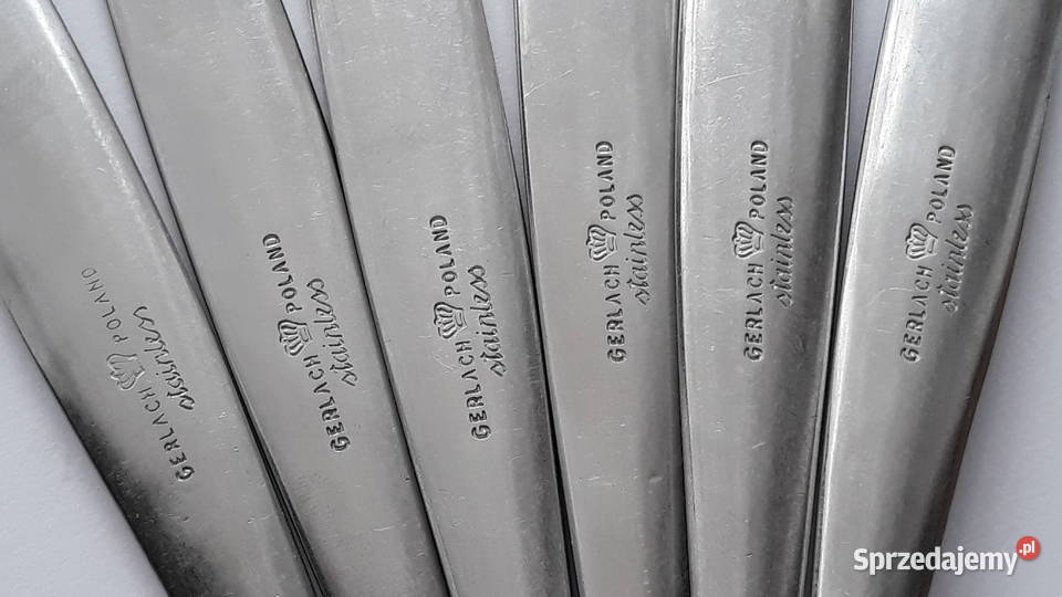 Łyżki do bulionu WKLĘSŁY Gerlach sztućce PRL Dąbrowa Górnicza