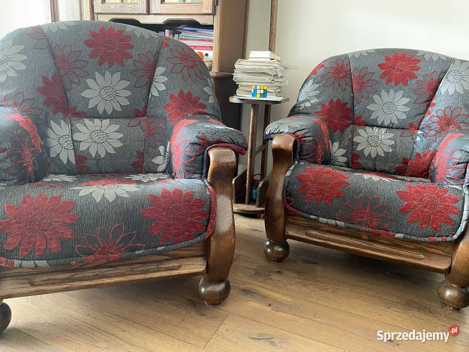 Sofa2 fotele na dębowym stelażu 210cm Meble mazowieckie Żyrardów