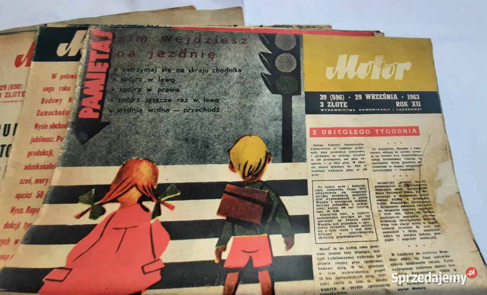 Tygodnik MOTOR gazeta motoryzacyjna PRL z lat 63 Pozostałe Łódź