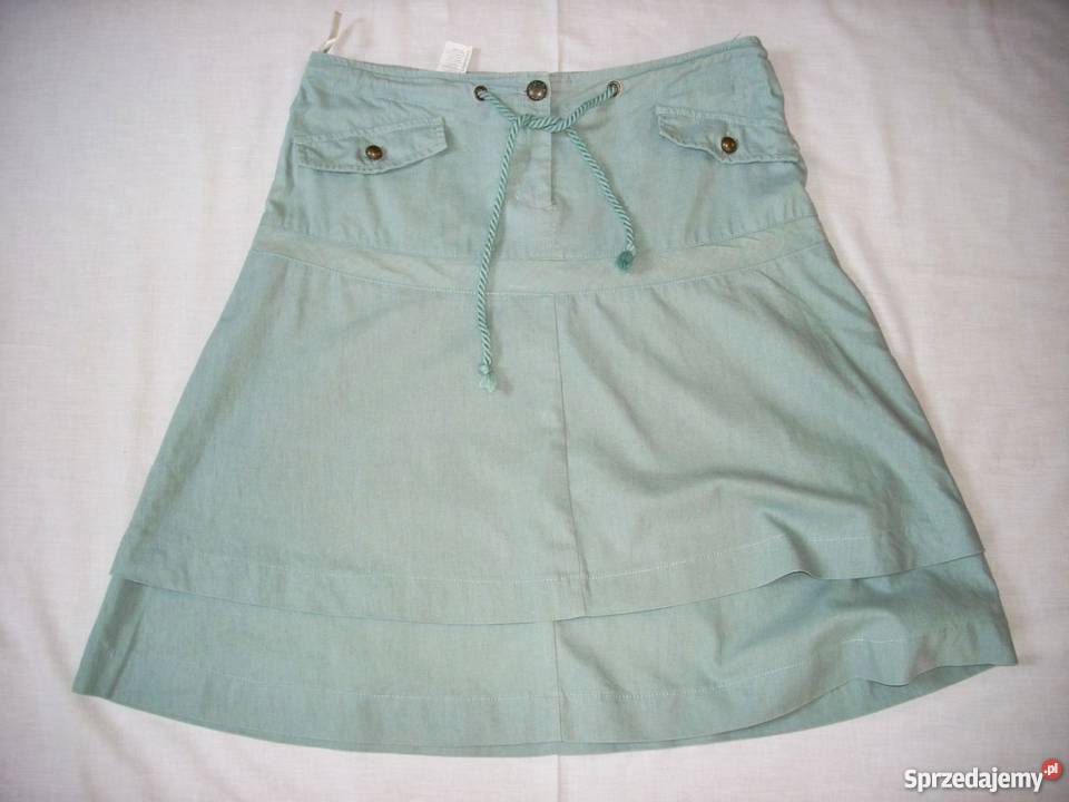TOP SECRET Spódnica len cotton J Nowa 42 XL niebieski małopolskie Nowy Sącz
