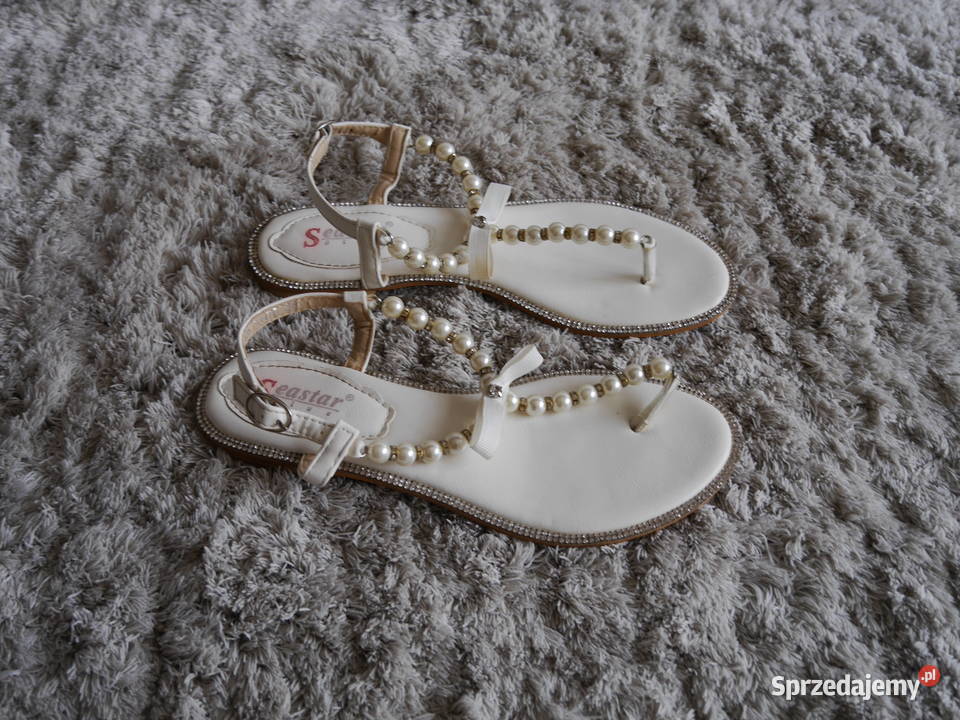 Śliczne sandałki perełki cyrkonie 36 Wrocław