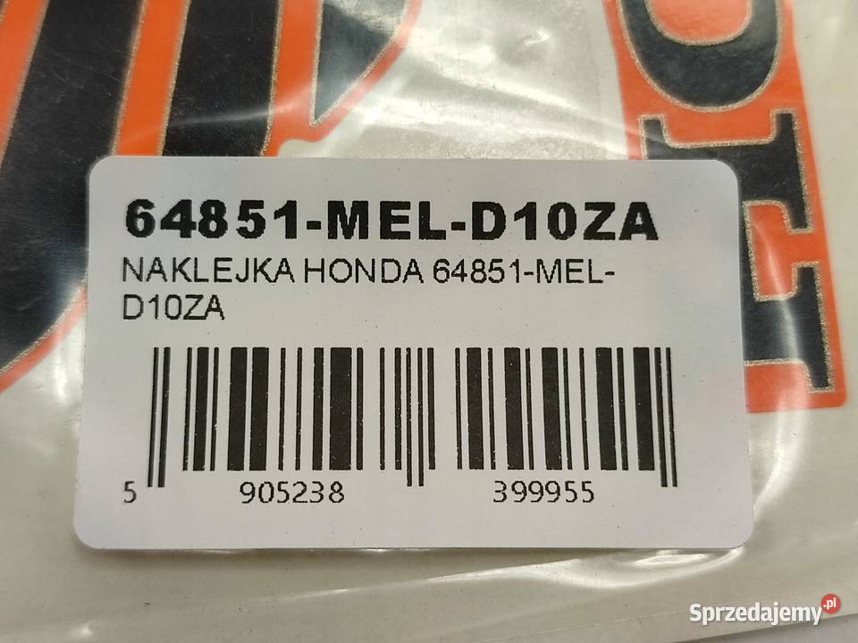 NAKLEJKA NA BAK PRAWA STR HONDA CBR1000RR lubelskie