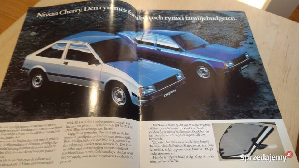 Nissan Cherry prospekt 1983 Antyki, Sztuka, Kolekcje Pabianice