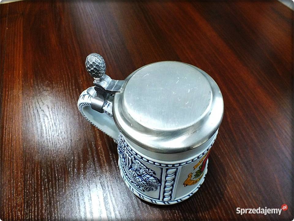 Kufel niemiecki Hopfen und Malz z cynową Żary