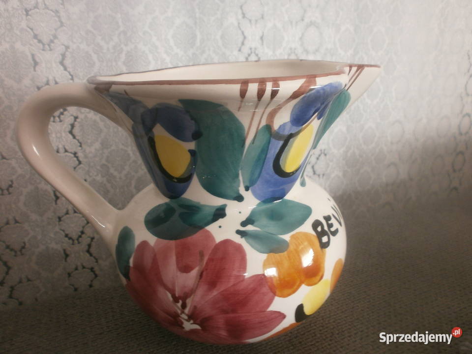 Dzbanek malowany ceramika Ceramika i szkło