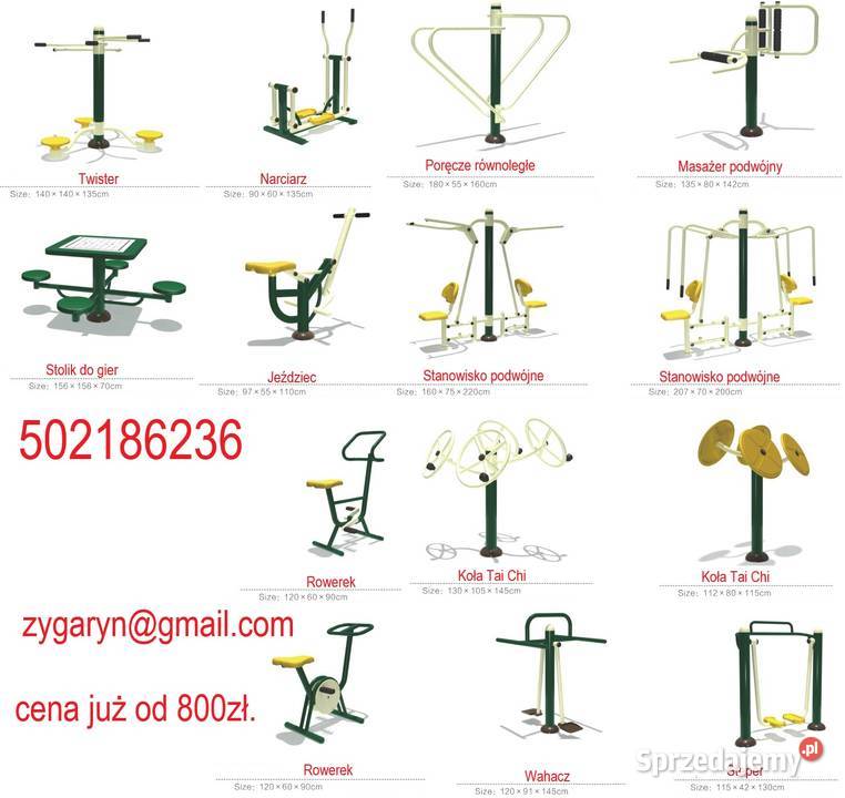 Siłownie fitness urządzenia na wolnym powietrzu sprzedam
