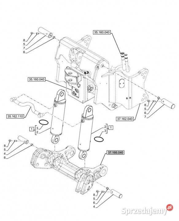 Holland T6090 T6070 Zestaw uszczelek 84527513 Jastrzębniki