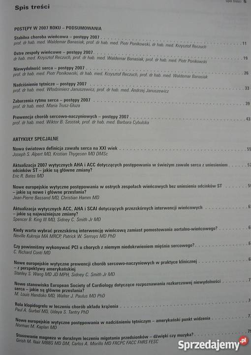 POSTĘPY W KARDIOLOGII 20072008 Rok wydania 2008 lubuskie