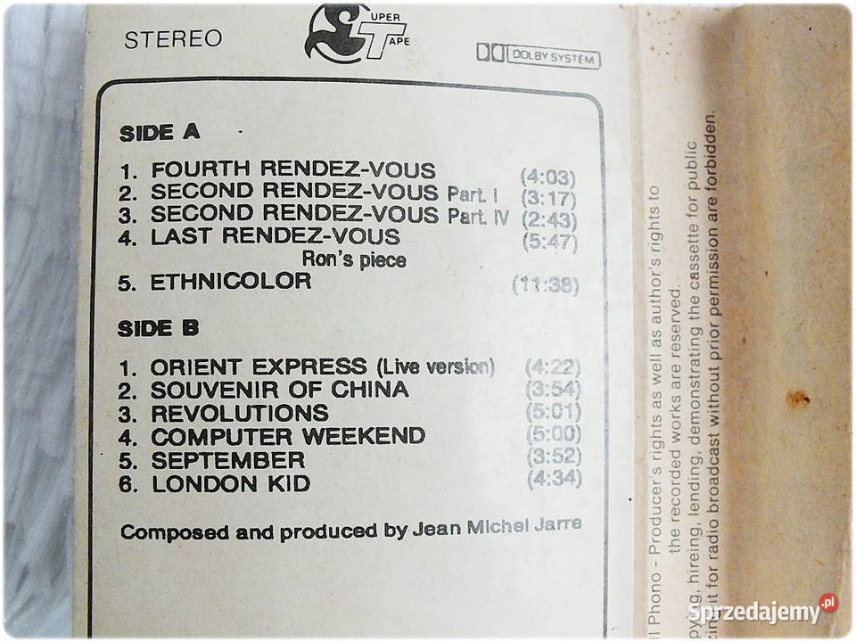 Kaseta magnetofonowa The Best of Jean Michel Żary