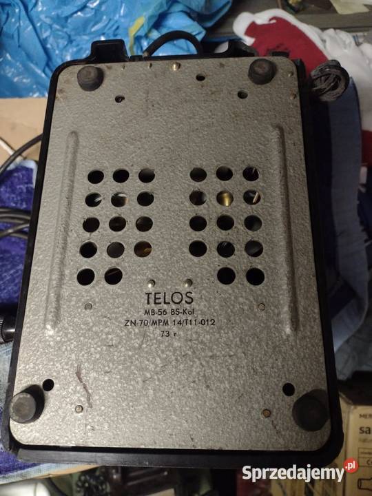 SPRAWNY Telefon ebonitowy TELOS kręcony na Krotoszyn
