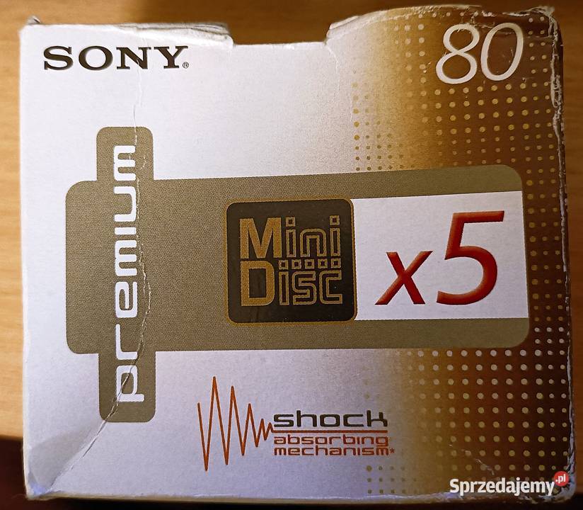Minidisk nNośniki Sony Premium 80 shoc absorbcion  mechanism
