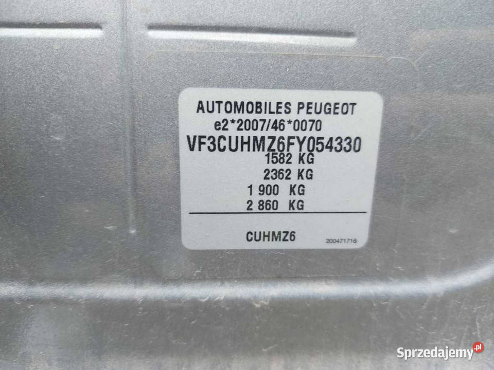 Peugeot 2008 Pakiet Style I 20132019 relingi dachowe