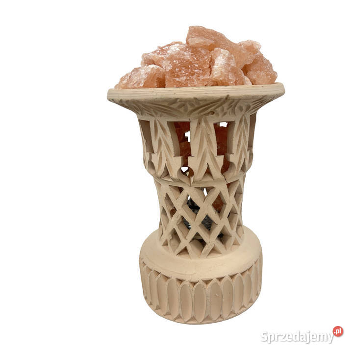 Rzeźbiona lampa solna z naturalnej soli mazowieckie