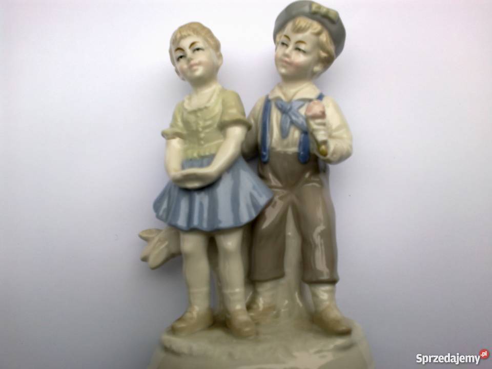 Figurka z porcelany szkliwnej Saksonia i Aleksandrów Łódzki