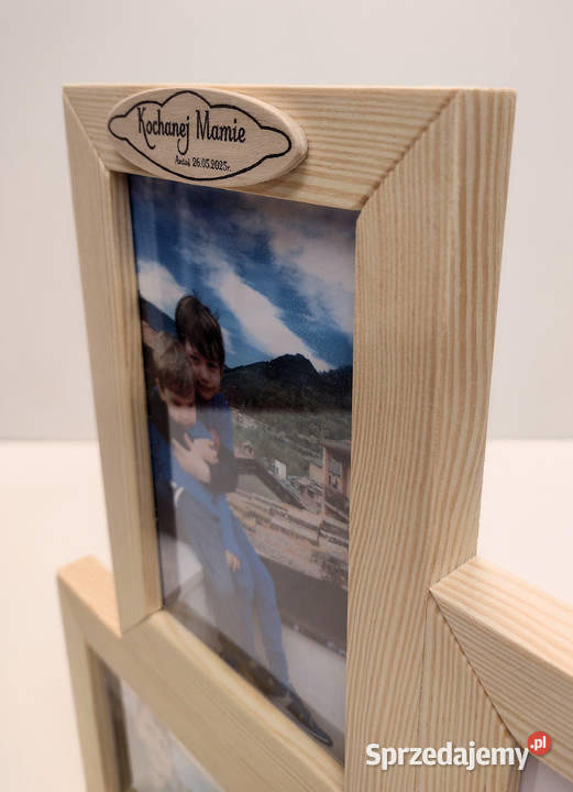 Ramka Na Zdjęcia 10x15 DREWNO Napis DEDYKACJA sprzedam