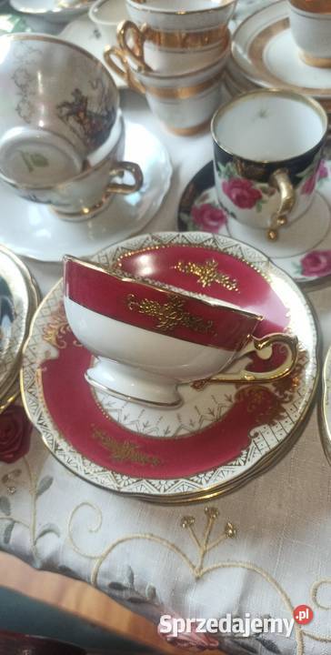 Filiżanka do espresso Pięknie złocona Gdańsk sprzedam