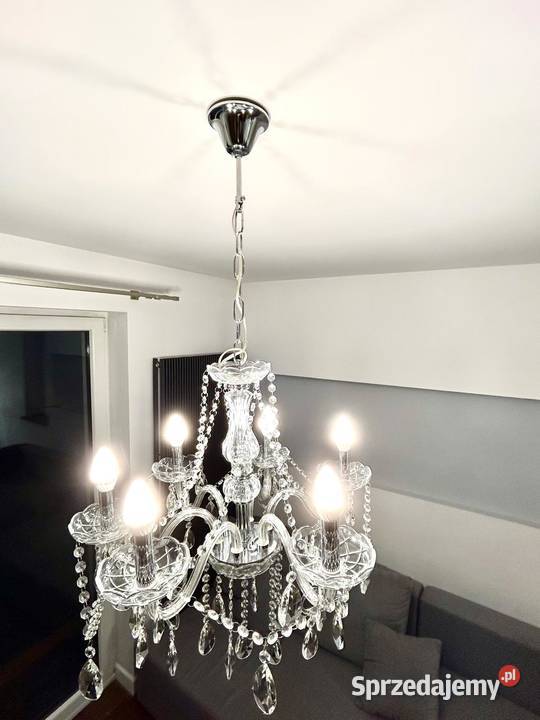 Lampa kryształowy żyrandol diament 6 w stylu Lampy wiszące