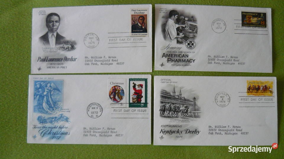 Koperty całostki USA Filatelistyka Myszków