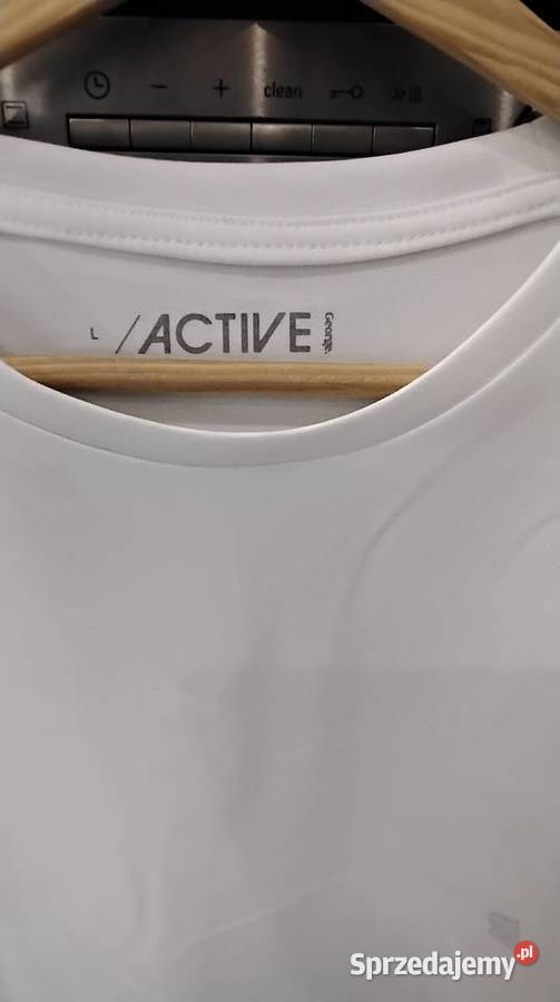 Koszulka Sportowa Mska ACTIVE George L Biała biały Nowa Sól