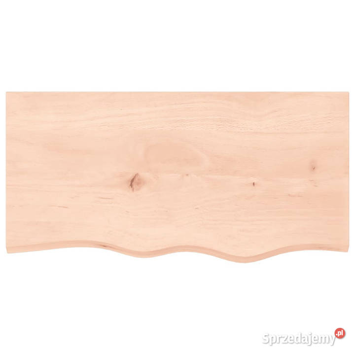 Półka ścienna pod umywalkę stal i lite drewno