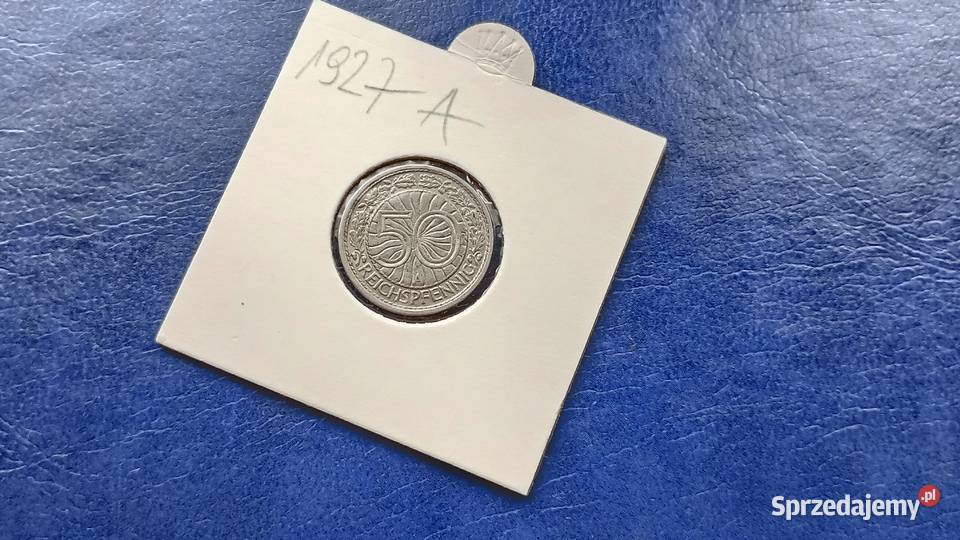 Stare monety 50 pfennig 1927 A Niemcy Lesko
