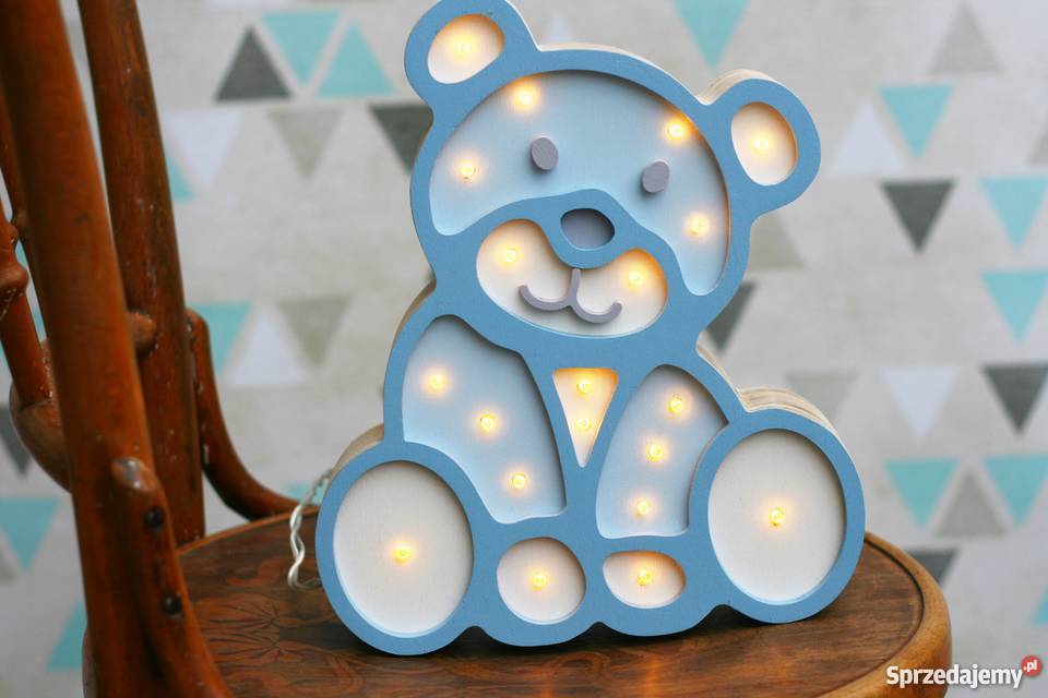 Drewniana lampa LED MIŚ Oświetlenie Poznań