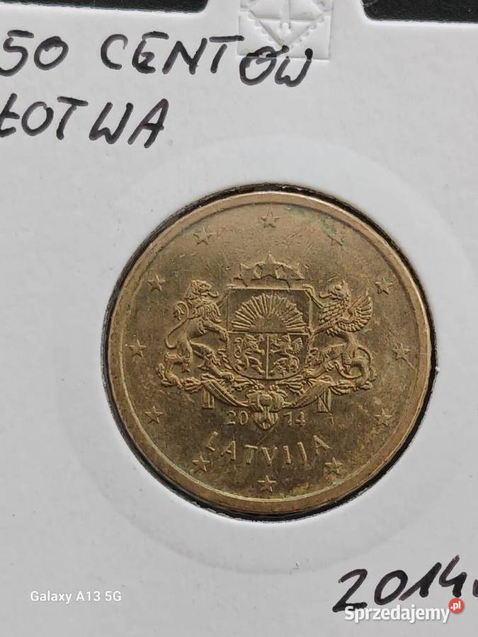 50 Eurocentów Łotwa 2014 r Konin