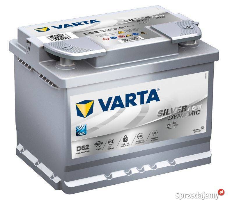 Akumulator Varta Silver Dynamic Agm D52 60Ah680A podkarpackie Mielec
