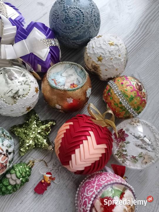 Bombki różne zbiór 20 boże narodzenie wielokolorowy Wrocław