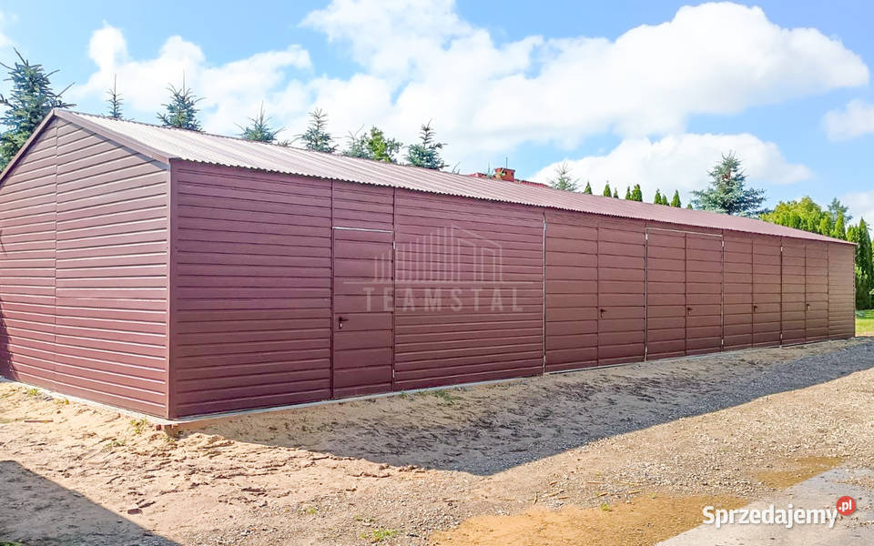 Hala Garaż Blaszany 20x6m 4x Brama Drzwi TS692 Sprzedaż Nieruchomości Gdańsk