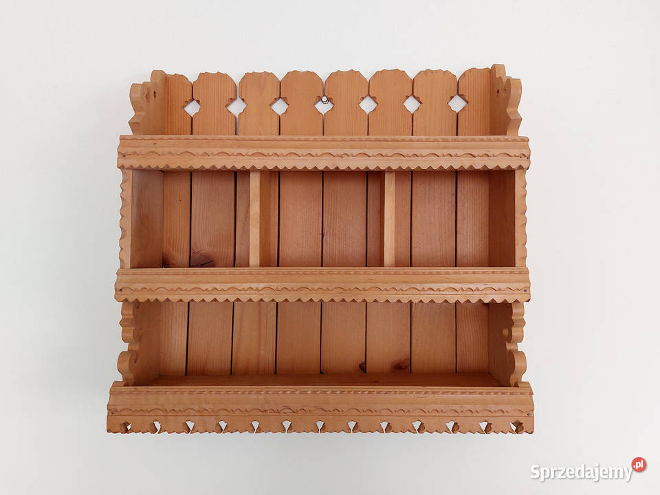 Półka sosnowa wisząca 3poziomy Dąbrowa Górnicza sprzedam