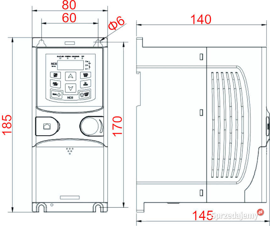 Falownik wektorowy trójfazowy 400V 075kW 3384 nieuszkodzony Solec Kujawski