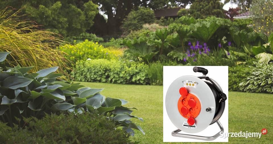 PRZEDŁUŻACZ BĘBNOWY 50m Ogrodowy 3x 25mm Elektryka i akcesoria Białystok
