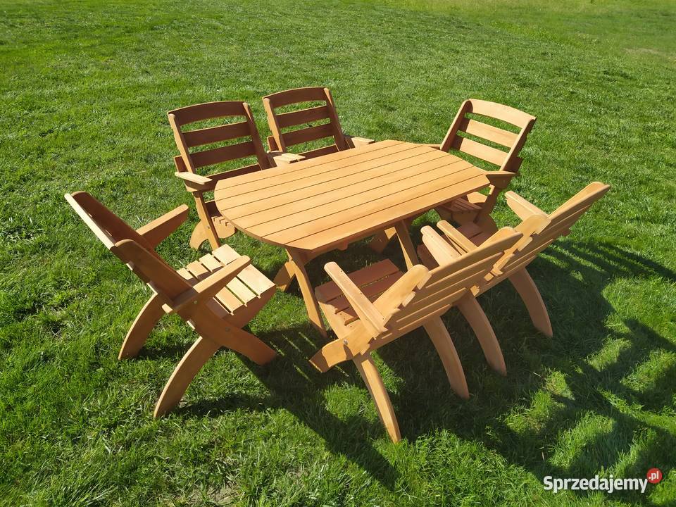 Meble ogrodowe drewniane składane typ X wersja 2 Kalety
